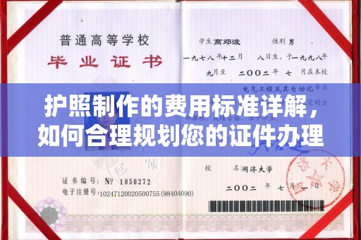 西港护照制作的费用标准详解，如何合理规划您的证件办理预算