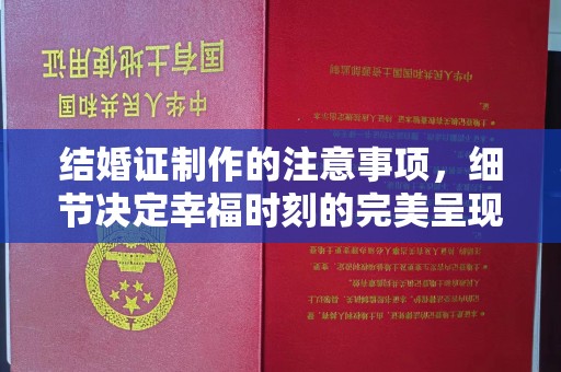 坪林结婚证制作的注意事项，细节决定幸福时刻的完美呈现